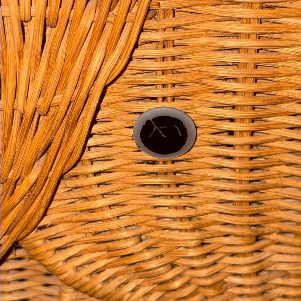 Elephant Wicker Storage Basket
